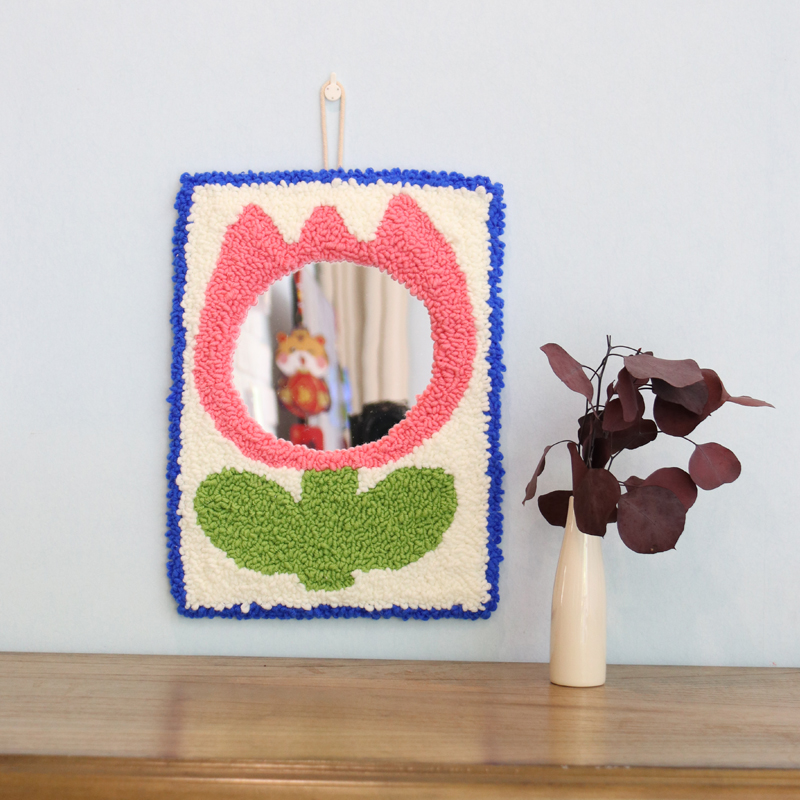 毛线戳戳绣手工DIY镜子材料包