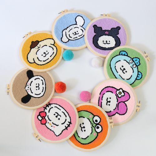 戳戳绣diy材料包儿童手工毛线画