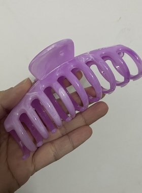 外贸出口 大理石纹紫色 中号抓夹 发夹 长11厘米
