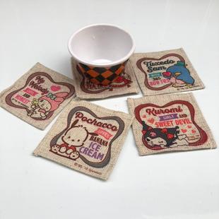 日本日单 环保卡通杯垫 水壶垫 咖啡垫 KT猫 帕恰狗 tuxedo sam