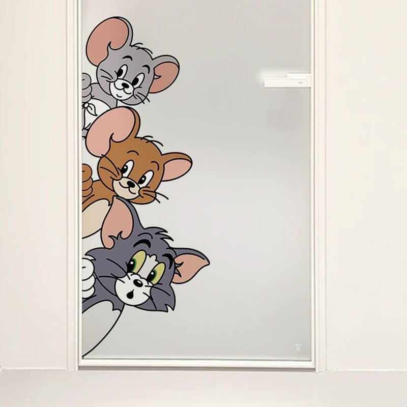 猫和老鼠可爱玻璃创意浴室玻璃门贴画卡通装饰窗花贴膜墙壁贴纸,家居饰品,软装墙贴,淘宝优惠券,粉丝福利购,淘宝优惠卷