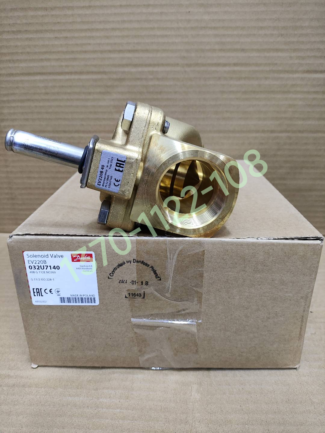 DANFOSS DANFOSS EV220B 파일럿 작동식 2위치 양방향 솔레노이드 밸브 032U7125|7132|7150