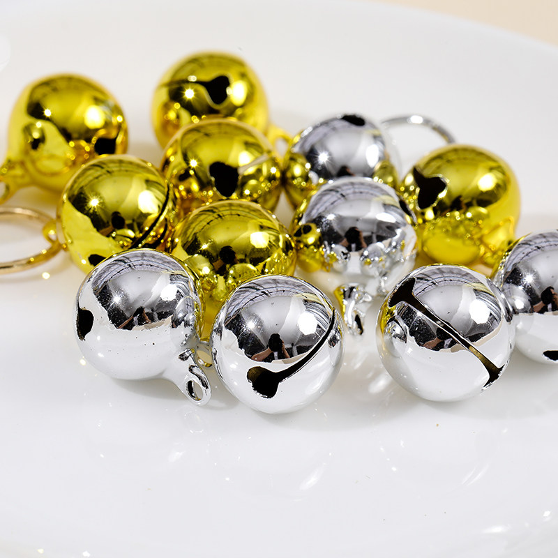 圣诞金银铃铛diy配件手工猫狗铃铛宠物吊坠挂件幼儿园创意手工材