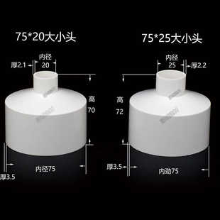 UPVC75变20 75变25给水大小头变径异径直接 接头管接