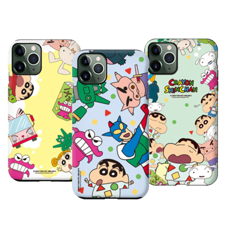 韩国蜡笔小新鳄鱼饼干阿山睡衣小新可爱卡通适用苹果15iPhone14promax双层防摔16pro菲林二合一手机壳