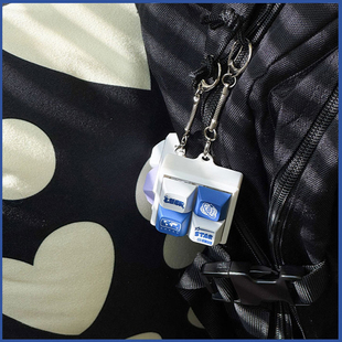 韩国简约酷炫风方形键盘键帽可替换键盘帽包包挂件钥匙扣解压挂饰