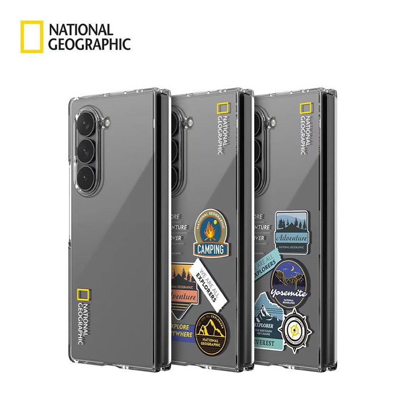 韩国国家地理超薄硬壳个性简约折叠潮酷适用三星Galaxy Z Fold6手机壳新款透明防摔Z Fold7保护套