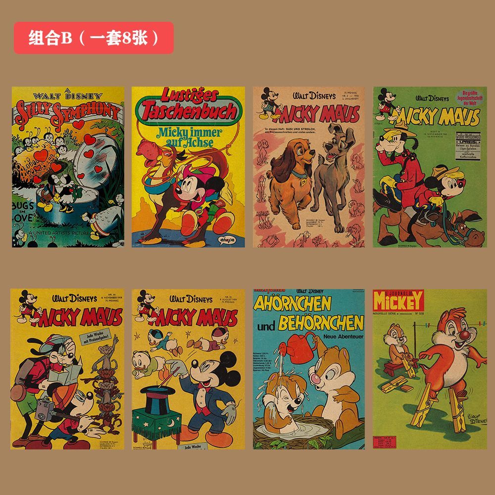 经典米奇卡通海报迪士尼
