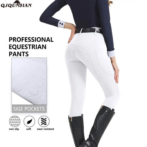 马术裤夏季薄款TEMU热款男女全硅胶马裤防滑骑马裤马术装备高腰