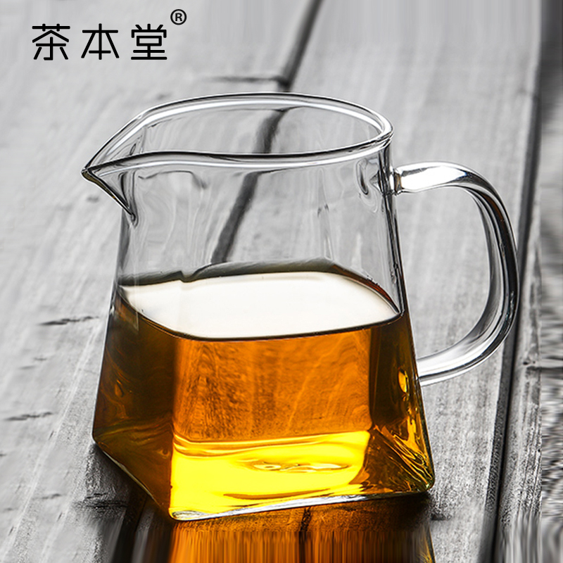 家用玻璃杯分茶器透明耐热茶漏图片
