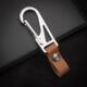 真皮汽车钥匙扣304不锈钢腰挂锁匙扣高档牛皮可拆卸钥匙链圈礼品