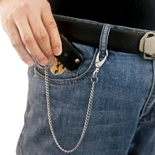 正品博友钥匙扣带防丢链条男士锁匙扣圈汽车钥匙链加长链条老式款