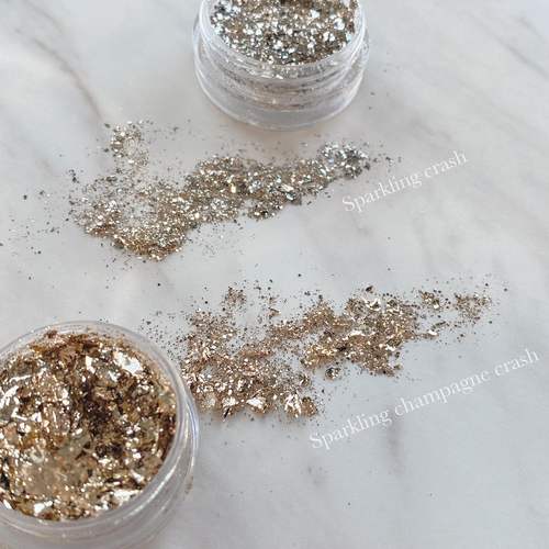 金箔纸碎片银色美甲饰品现货日本