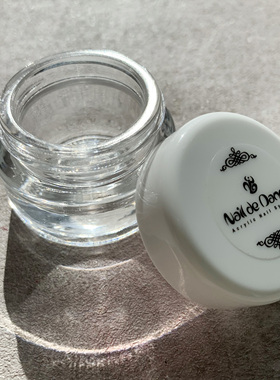 现货日本Nail de Dance圆形带盖水晶杯 高透玻璃杯 洗笔杯 沙龙用