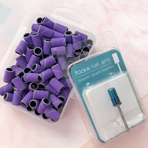 现货 日本 flicka nail arts 打磨头 可代替搓条甲面搓条美甲工具
