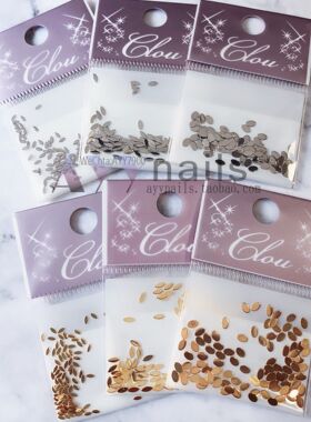 现货 Clou 铆叶  薄片小号柳钉  金色 银色  金属美甲饰品 日本