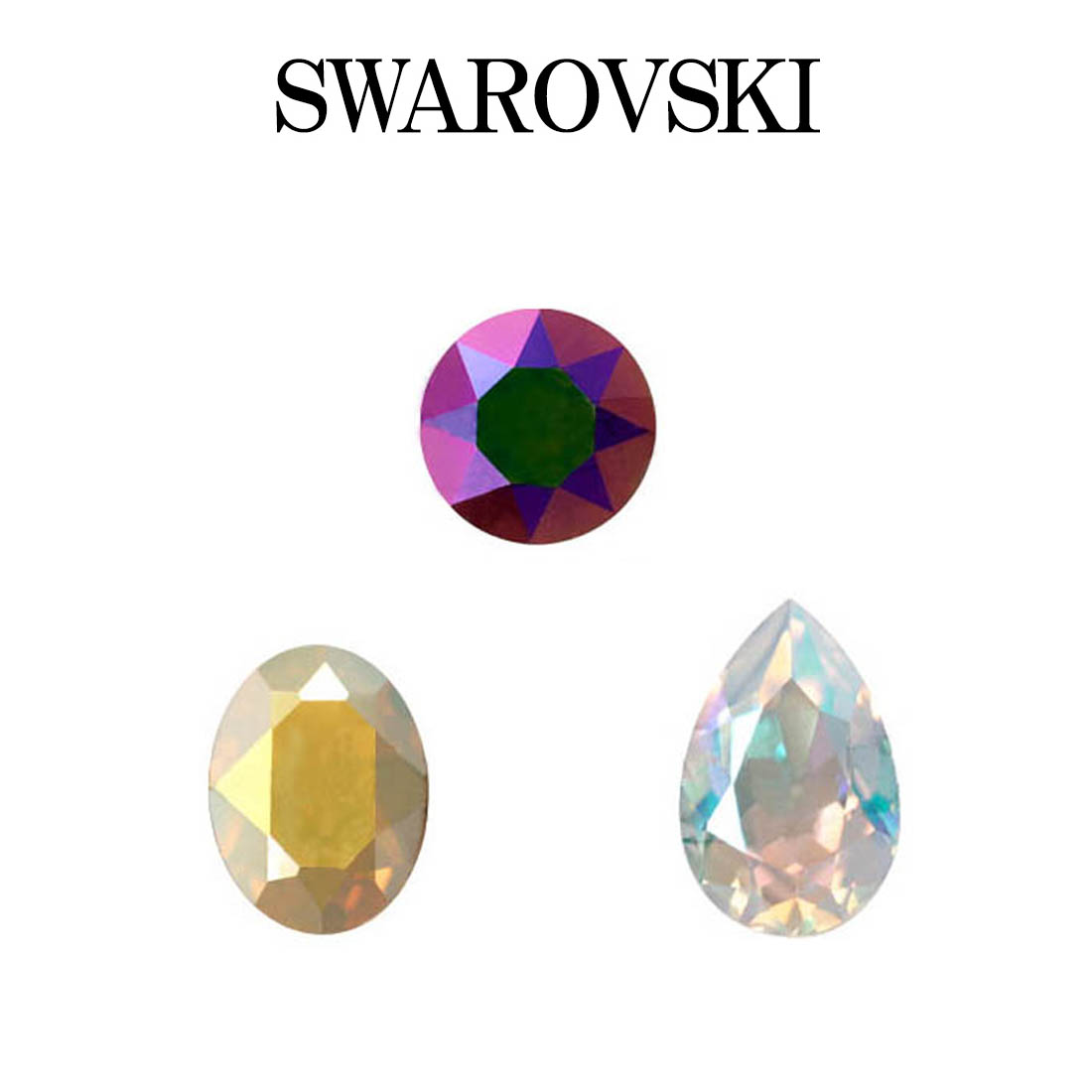 现货日本 SWAROVSKI施华洛奥钻 水晶 尖底钻 彩钻 限定 美甲饰品