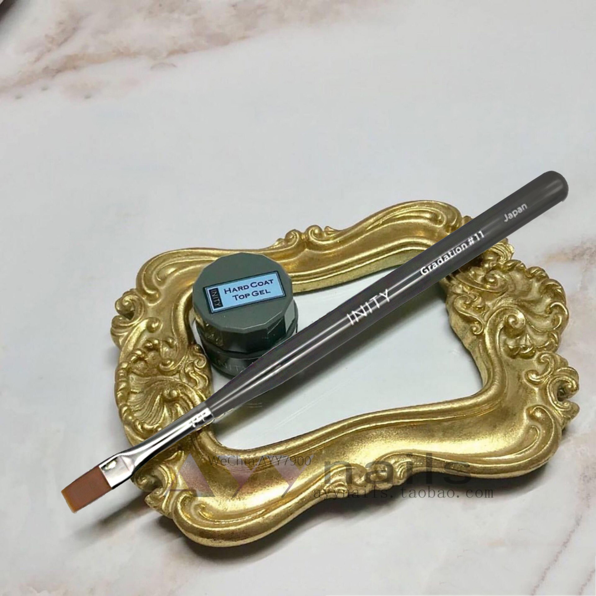 现货 日本 INITY 光疗笔 渐变笔 宽平头笔  美甲笔  美甲工具