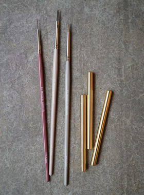 现货日本EL MOON 平头笔圆头笔万能拉线彩绘美甲笔NP小蓝笔升级版