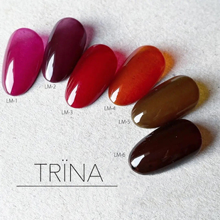 现货 日本 TRINA 新款色胶光疗胶半透果冻甲油胶 LM系列 日式美甲