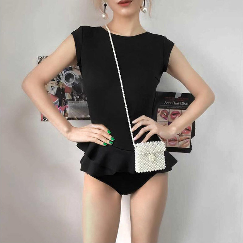 韩版泳衣女2024新款韩国露背性感遮肚显瘦三角连体泡温泉度假泳装