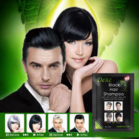 Dexe plant-based hair dye darkens your hair with just one wash. This ten-pack will naturally darken your hair at home, cover your white hair with a comb, and make your hair black without damaging it thumbnail 3