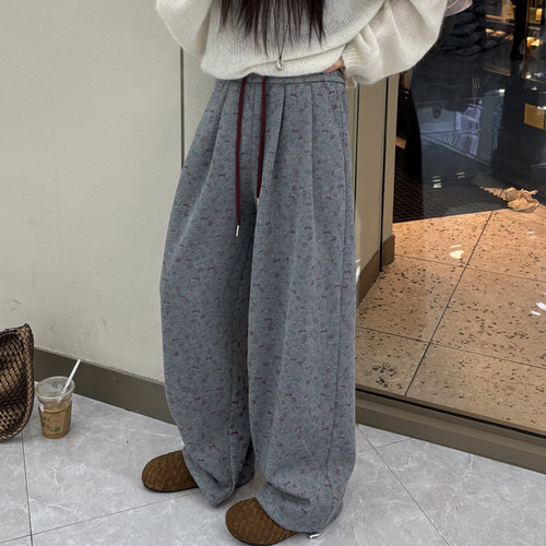 668-1224/25218  韩版时尚卡通加绒休闲裤卫裤