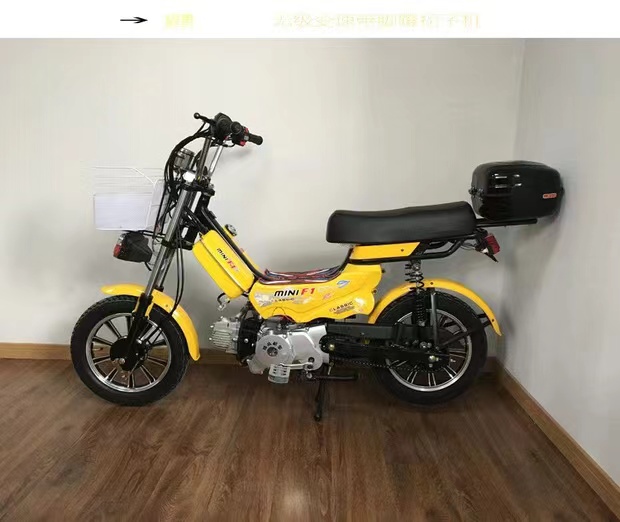 迷你x8无级变速燃油助力车可当自行车骑行钓鱼用车轻便摩托代步车