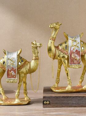 中东古典风轻奢艺术骆驼摆件新居家居酒柜客厅玄关电视柜装饰物品