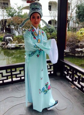 包邮古装越剧京剧戏剧黄梅戏服装戏曲舞台梁祝戏服小生戏装公子衣