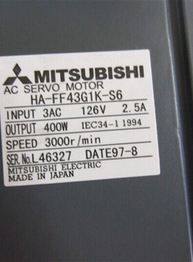 供应伺服电机HA-FF43G1K-S6