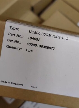 UC500-30GM-IUR2-V15超声波传感器 货号104092全新原装现货