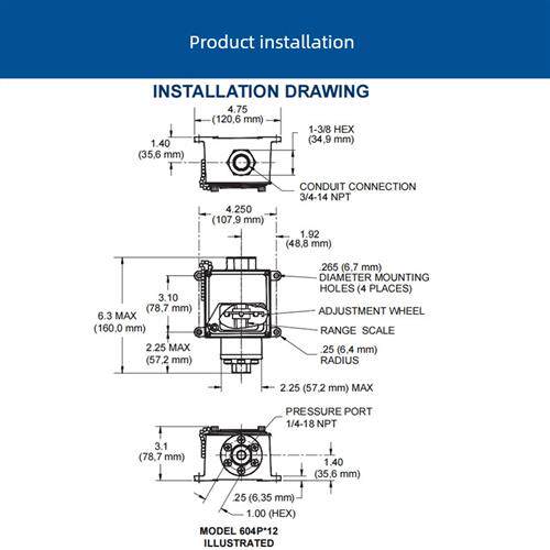 议价美国Ccs压力开关604P/604P12/604P15/604P21/604P31差压通用