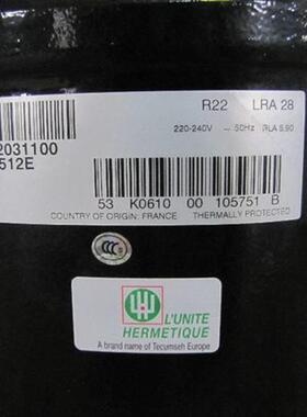 AJ5510F AJ5512E AJ5510C原装法国制冰机雪柜雪糕机压缩机R22