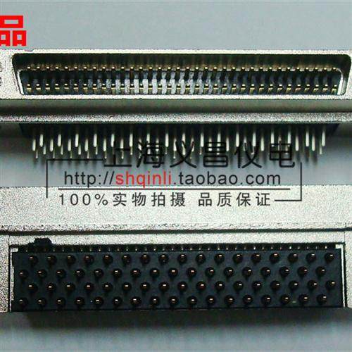 SCSI-68PIN 板焊板公座 /TYCO 公头68芯 90度弯脚插板 公座