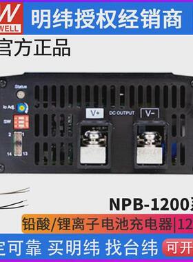 台湾明纬NPB-1200系列超宽输出智能充电器12V24V48V电源