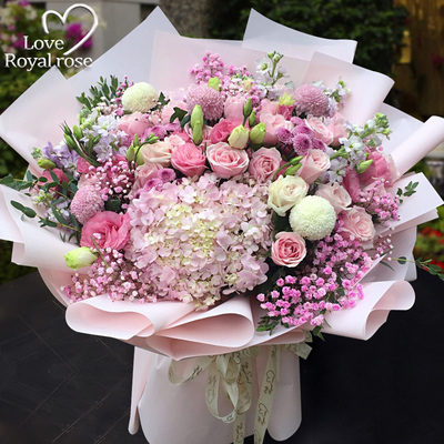 元宵节情人节澳门香港台湾同城鲜花速递生日礼物抖音网红混搭花束