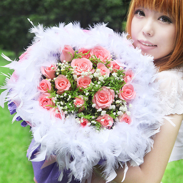 驻马店鹤壁焦作濮阳安阳同城订花鲜花速递毕业季生日礼物19粉玫瑰