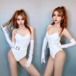 爵士舞连体 欧美夜店派对演出服酒吧ds舞台性感gogo秀DJ女表演服装