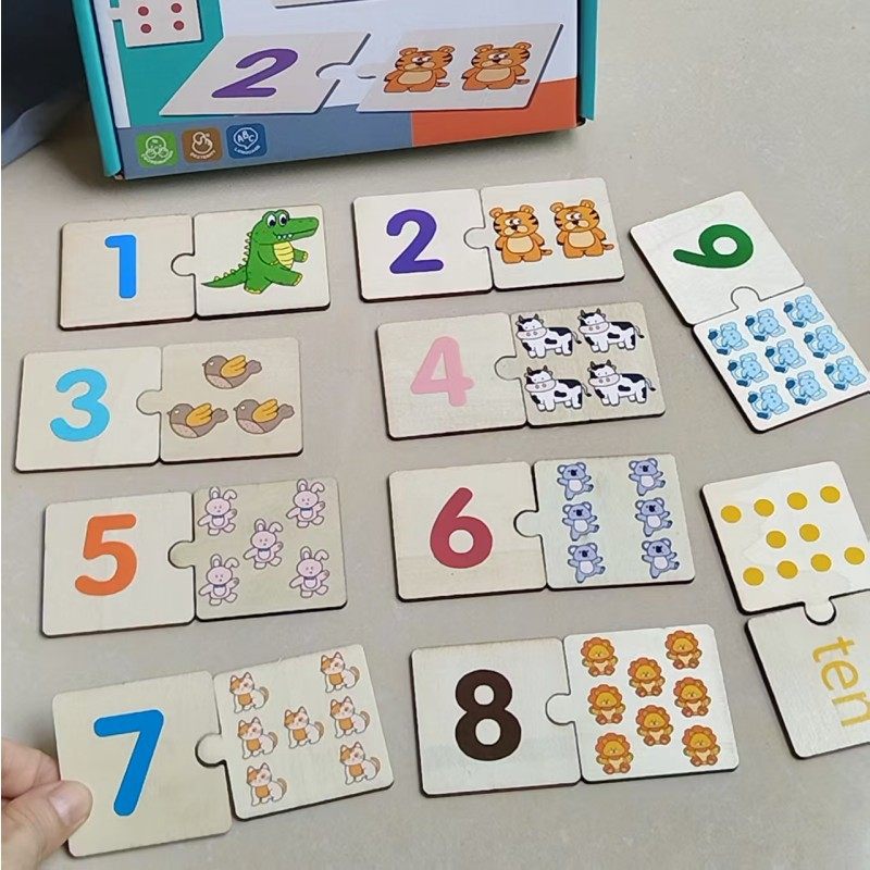 儿童数学教具认数字点数配对玩具启蒙氏早教幼儿园中小班区角材料