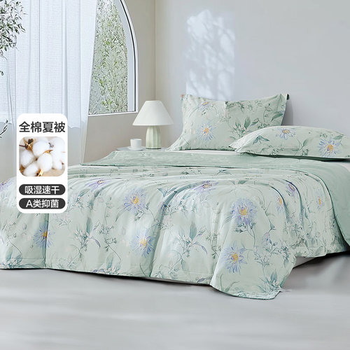水星家纺抑菌全棉夏被