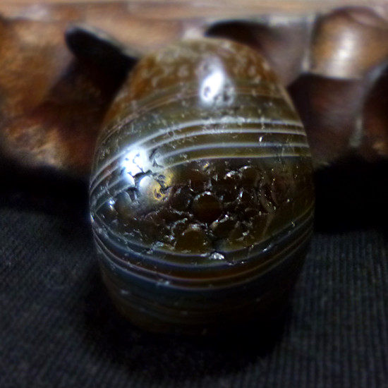 西藏珠子缠丝玛瑙唐代老玛瑙珠