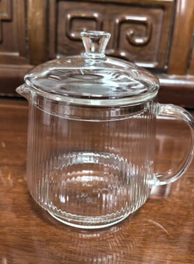 耐高温玻璃杯可加热煮水杯家用办公室养生杯防爆高硼硅玻璃杯配件