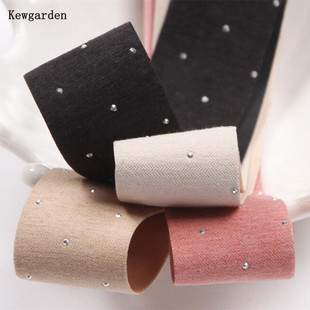 烫银闪钻单面磨毛织带 DIY手工发饰蝴蝶结丝带材料衣帽花束辅料