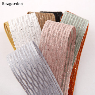 25mm亮丝条纹雪纱带 手工diy蝴蝶结发饰材料礼盒花束包装彩丝织带