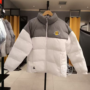 JJ国内代购本白色拼色立领联名款宽松休闲短款棉服男 224309005