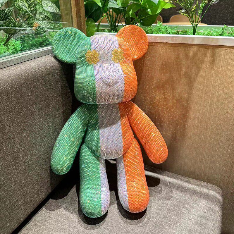 定制球服球队旗帜标志贴钻熊