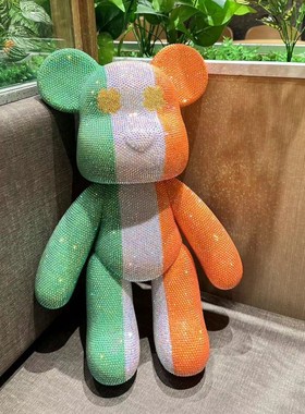 定制球服球队旗帜标志贴钻熊