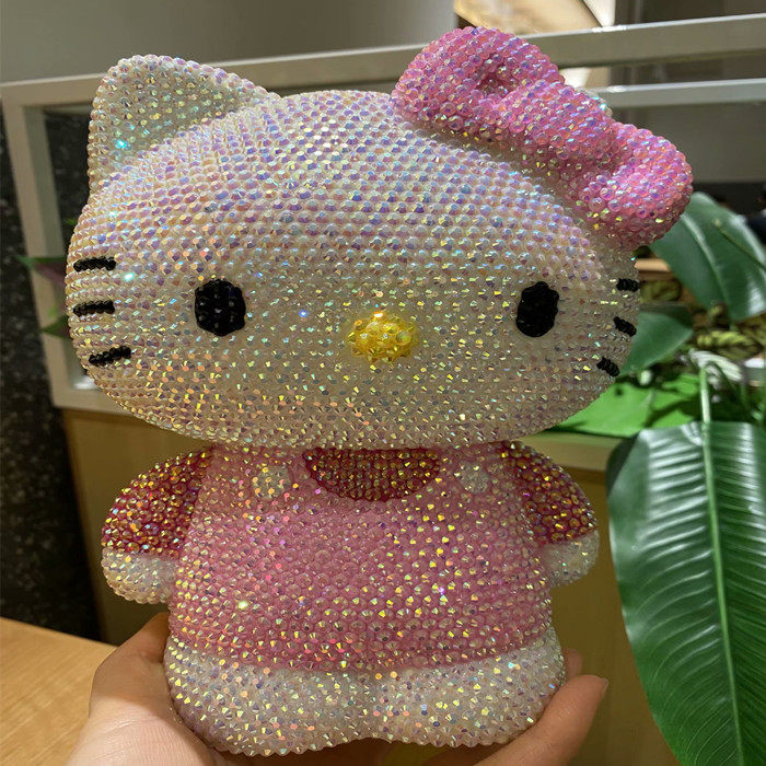 镶钻钱罐生日礼物站立KT猫