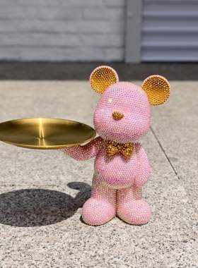 贴钻DIY暴力熊收纳托盘摆件礼物